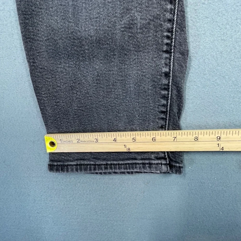 Levi's Black Ribcage Straight High Rise Button Fly Jeans Women 25